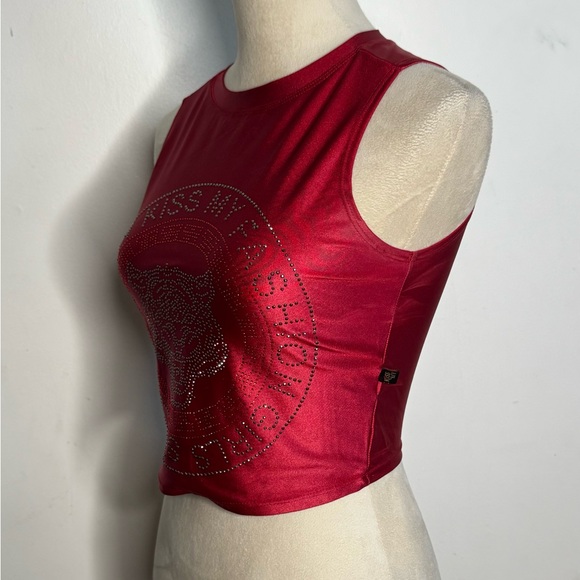 Kiss Me Women’s Satin Tank Top Zip Back Top Size M - Picture 5 of 8